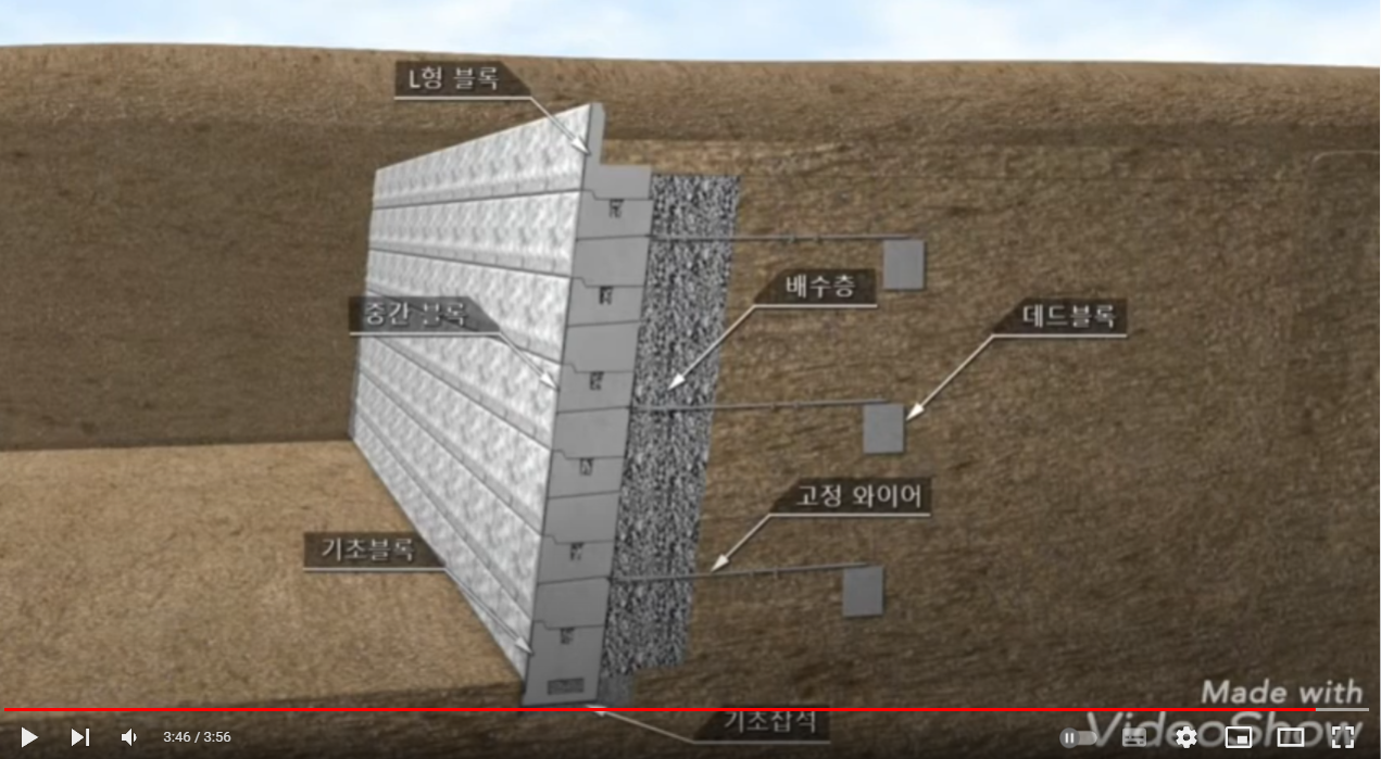 토탈옹벽블록 성토부공법 시뮬레이션